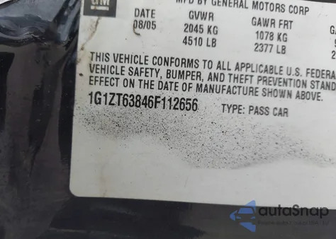 2006 Chevrolet Malibu Maxx Lt из США, поврежденный, VIN 1G1ZT63846F112656